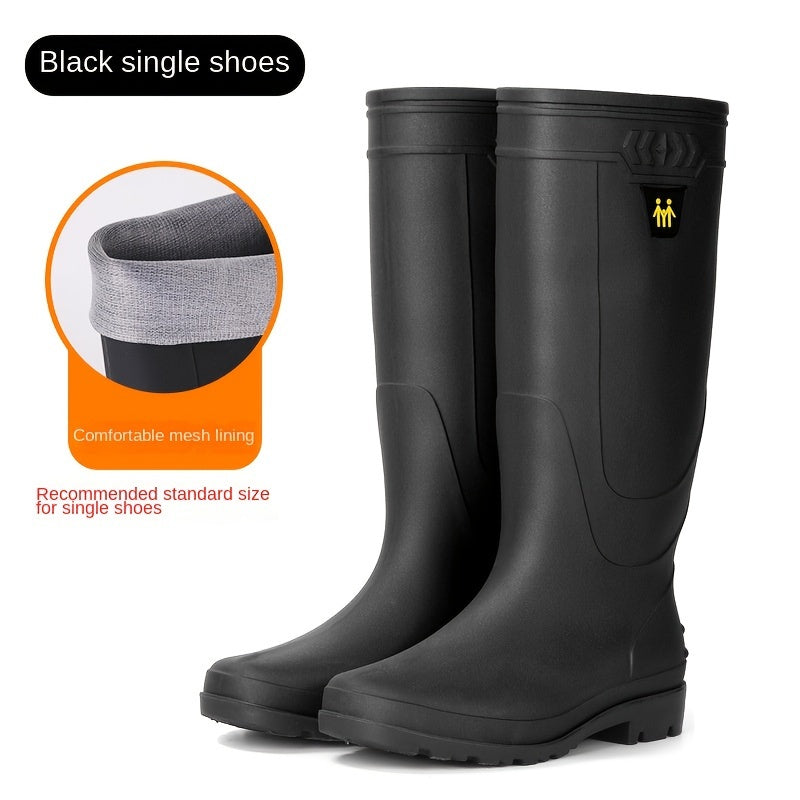 Regen laarzen | Trendy Regenlaarzen voor Heren - Slipvaste, Warme Schoenen voor Buitenactiviteiten in Regenachtig Weer
