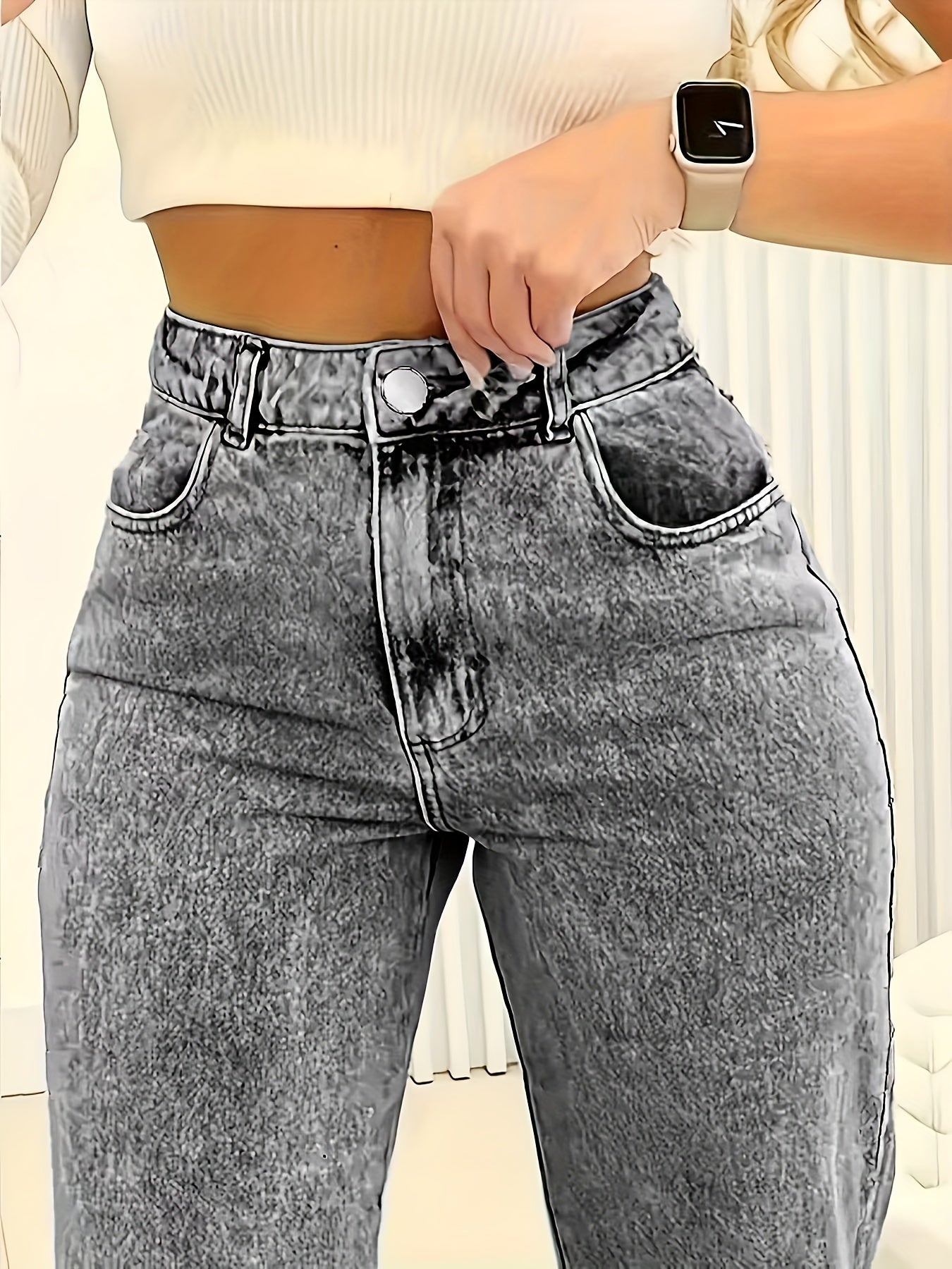 Loose Fit Jeans Dames | Wijde pijpen | Elastisch design - Modern en tijdloos - Ideaal voor dagelijks gebruik