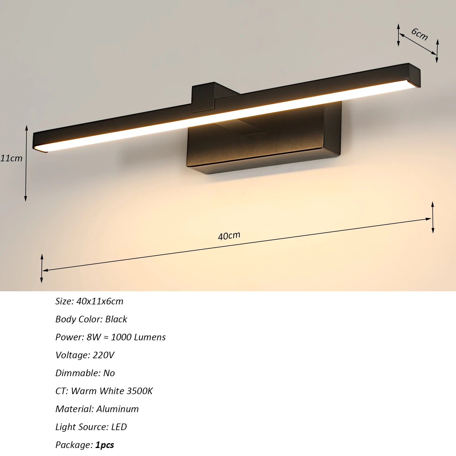 Artdeco Pro – Draadloze LED Wandlamp voor Kunst, Spiegel & Badkamer