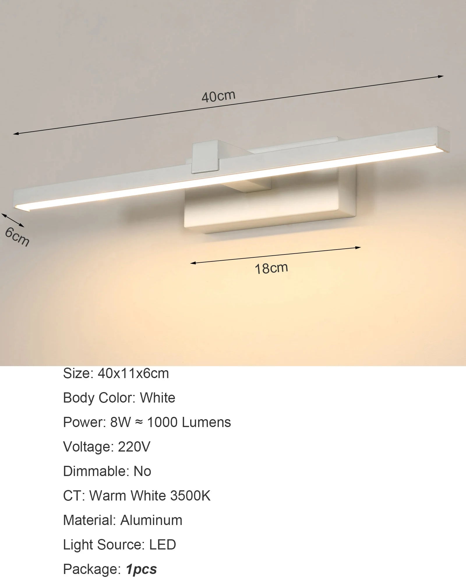 Artdeco Pro – Draadloze LED Wandlamp voor Kunst, Spiegel & Badkamer