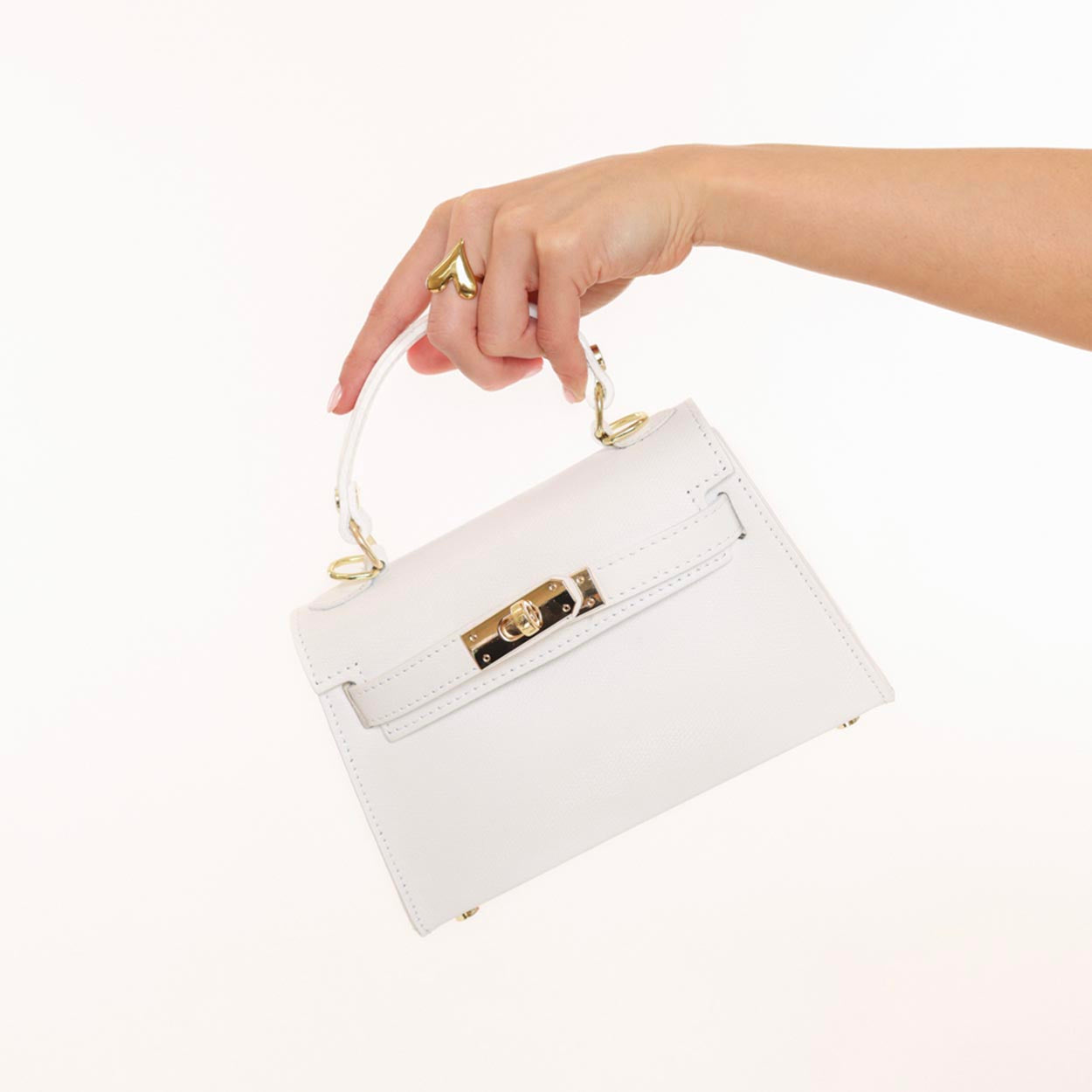 Tas Voor Dames - Tas Dames Wit - Verstelbaar Hengsel - Draaisluiting