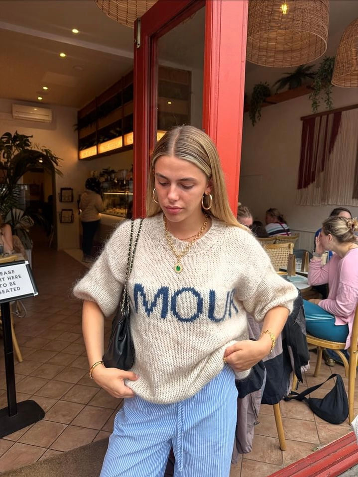 Belle Couture | Beige 'Amour' Gebreide Trui voor Dames