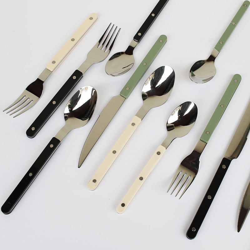 Bestekset 24-Delig voor 6 Personen met Klassiek Bistrodesign