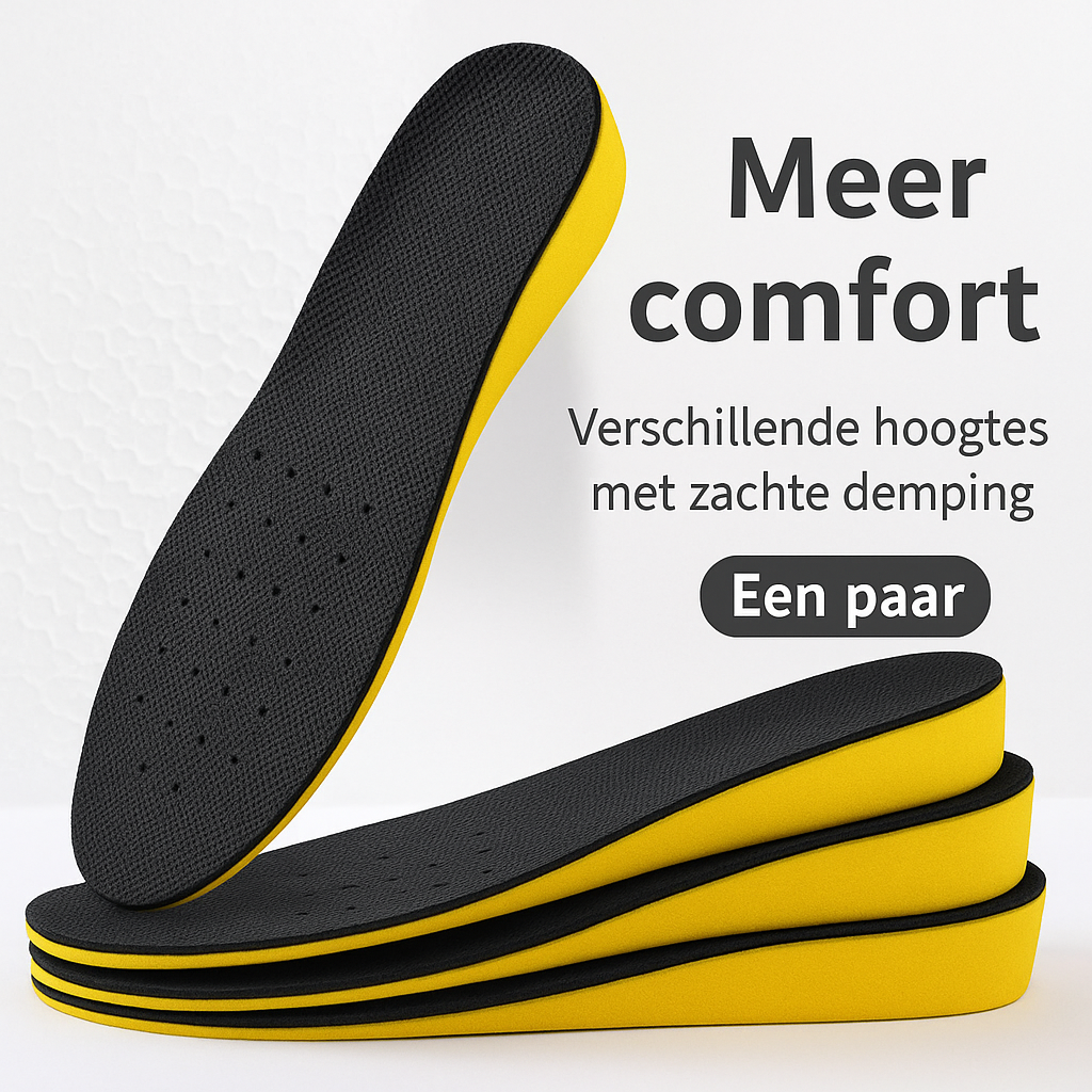 Onzichtbare Verhoger Inlegzolen – Comfortabel en Zelfverzekerd – Verstelbaar