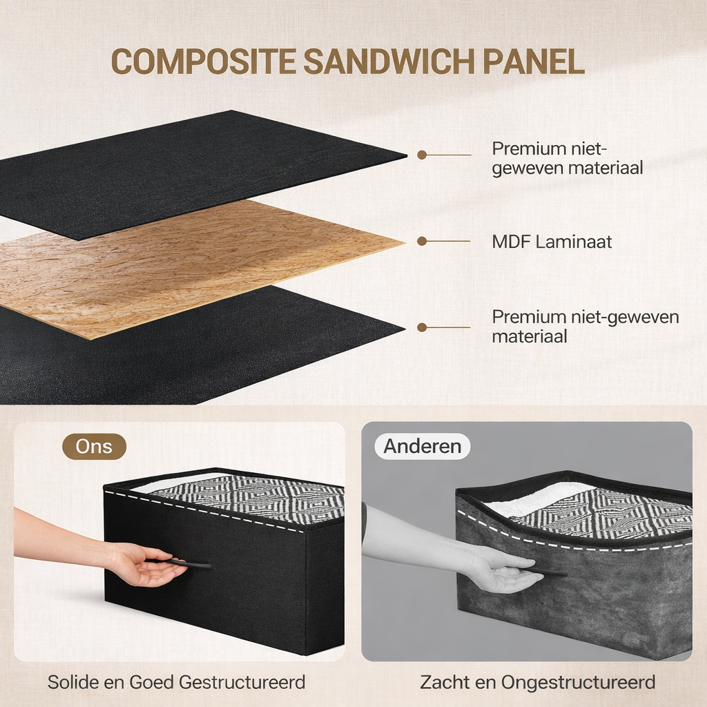 Welcro | Ladekast Dressoir | 8 lades, 140 cm, met USB en AC poorten voor slaapkamer en woonkamer