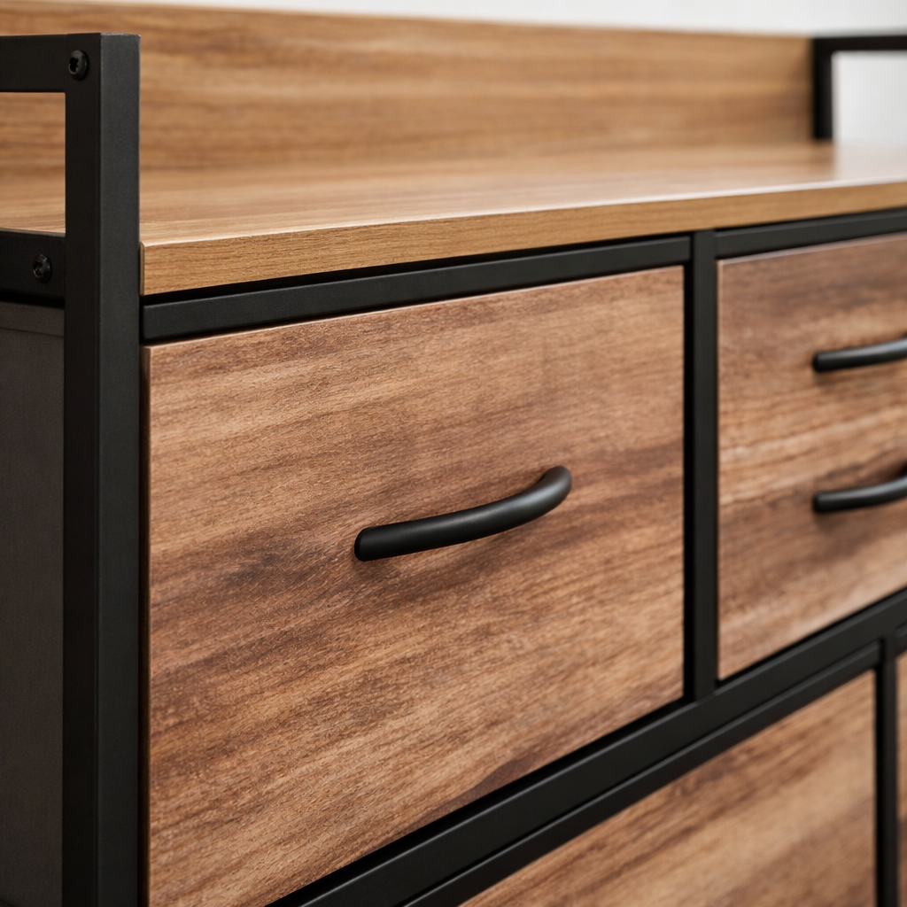 Homcom | Opbergkast - Dressoir | 5 lades, compact opbergmeubel voor slaapkamer en woonkamer