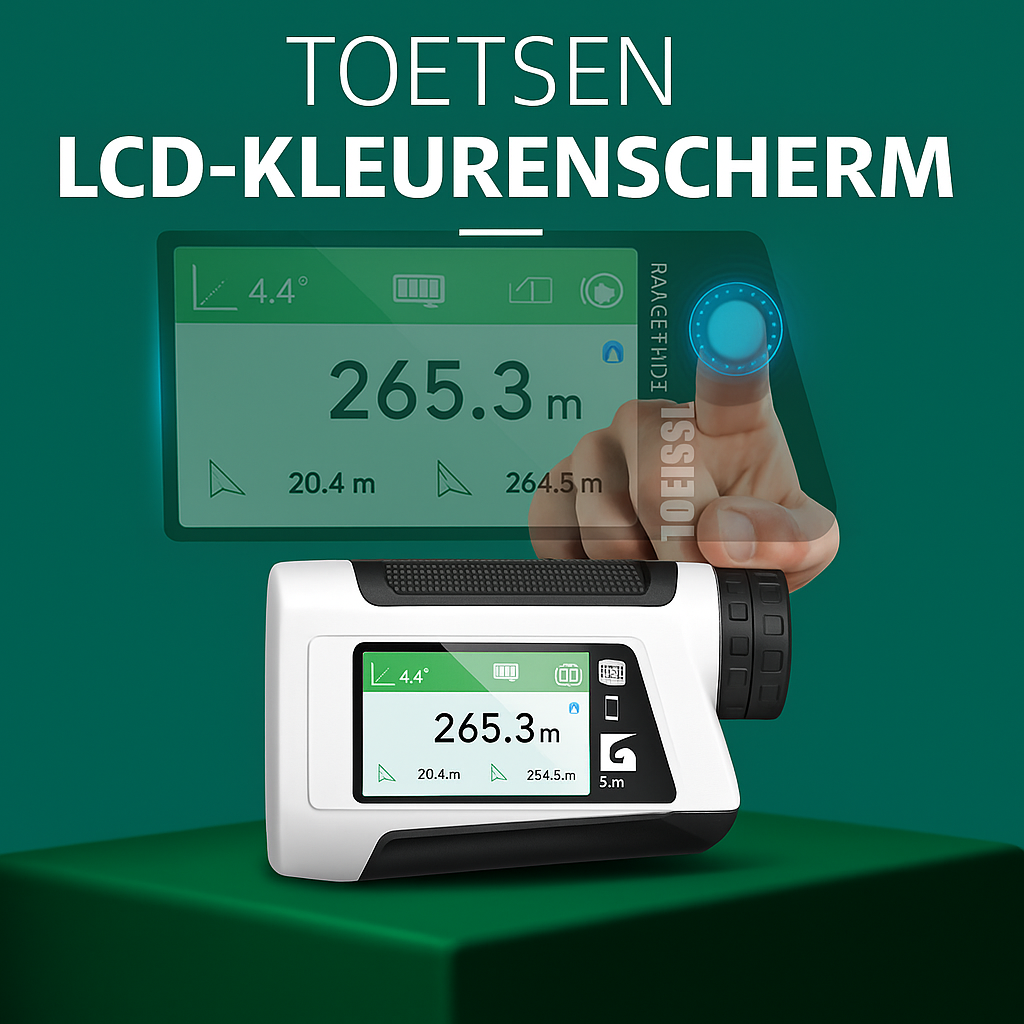Nohawk – 914m Laser Rangefinder met Display | Golf Afstandsmeter | USB-Oplaadbaar, Slope Compensatie & Trilsignaal