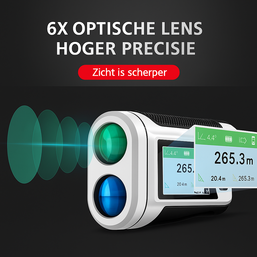 Nohawk – 914m Laser Rangefinder met Display | Golf Afstandsmeter | USB-Oplaadbaar, Slope Compensatie & Trilsignaal