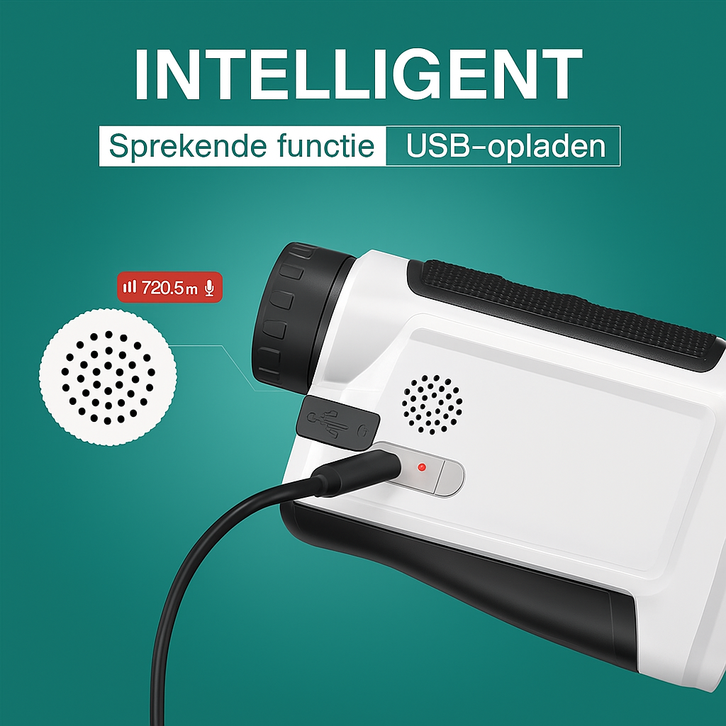 Nohawk – 914m Laser Rangefinder met Display | Golf Afstandsmeter | USB-Oplaadbaar, Slope Compensatie & Trilsignaal