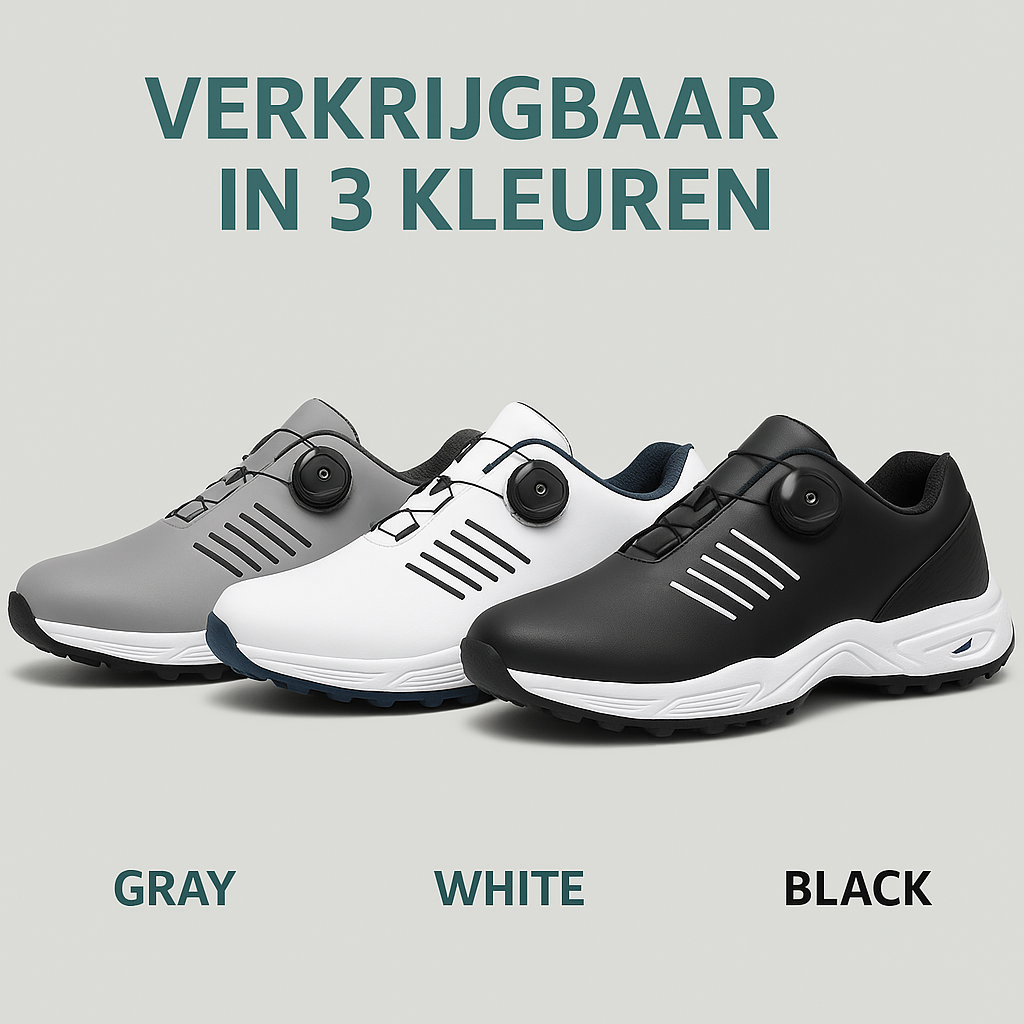 Golfeasy | Golfschoenen Heren met Grip & Sluitmechanisme met Draaiknop | Draaibaar vetersysteem | Draaisluiting | Lichtgewicht & Ademend Ontwerp