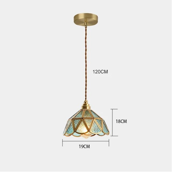 Klassieke Glas In Lood Hanglamp | Vintage Glas In Lood Hanglamp Messing Metaal LED E27 110-240V Levendige Kleuraccenten Tijdloze Vintage Stijl Elegante Afwerking Verlichting 5-10m²