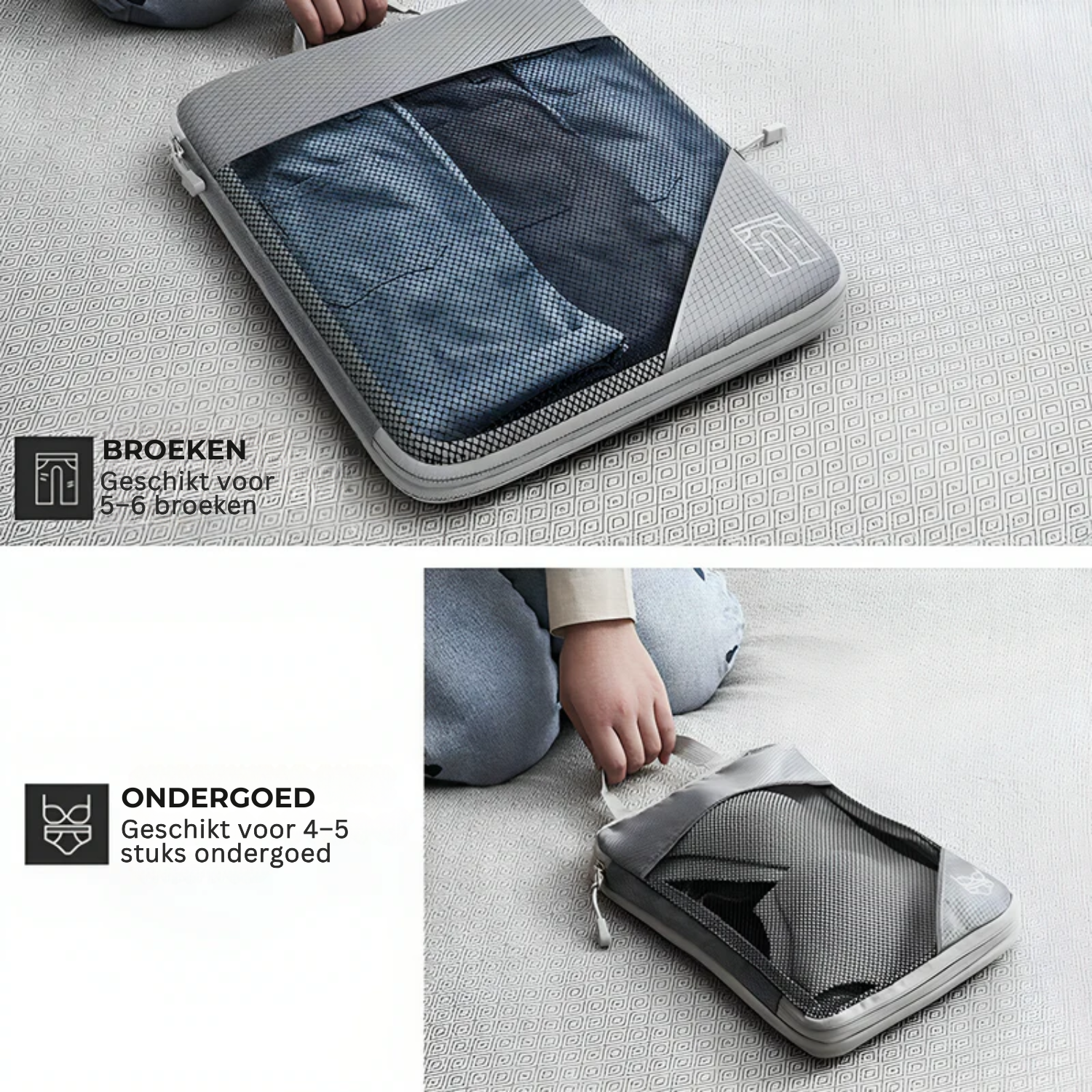 Kompressie Reisorganisers | Slimme Inpakoplossing | Ruimtebesparende Bagage Cubes | Perfect Voor Vakanties & Zakenreizen | 5-delig Set | Lichtgewicht & Duurzaam | Maximale Ruimtebesparing | Avontuurlijke Reiskompanen