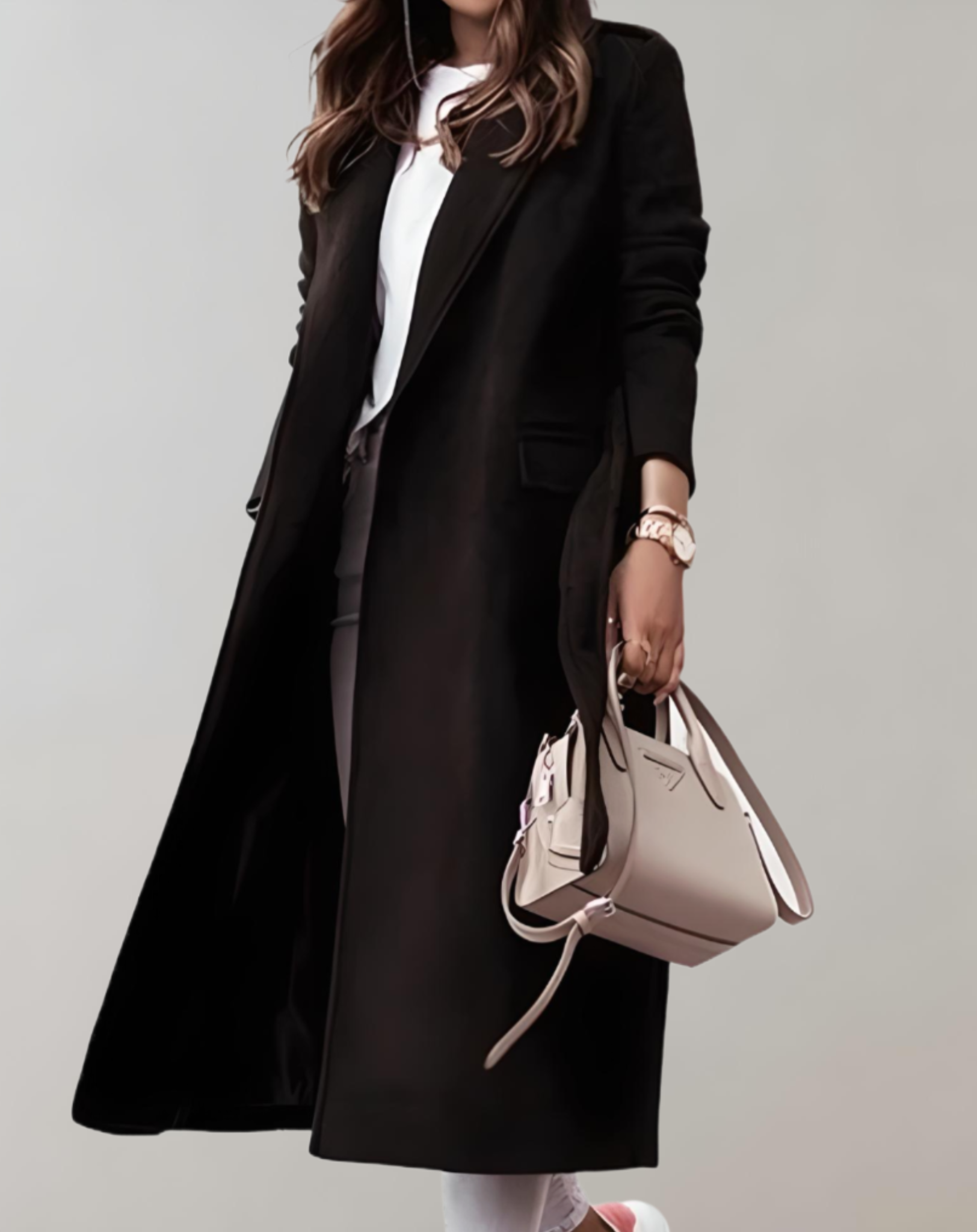 Women's jacket - Cotton - Long - Large collar
