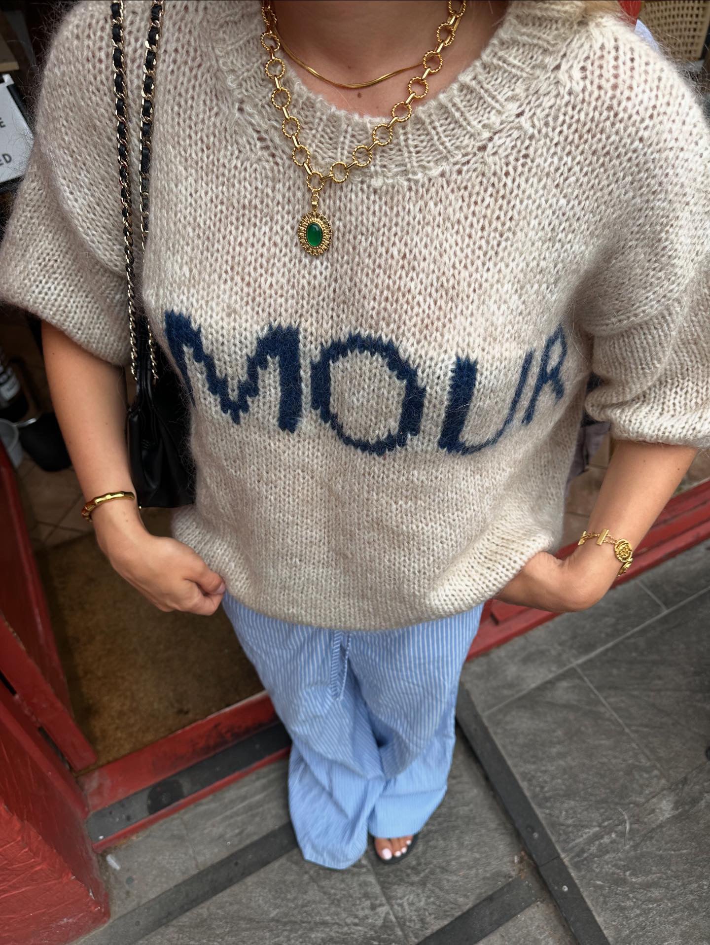 Belle Couture | Beige 'Amour' Gebreide Trui voor Dames