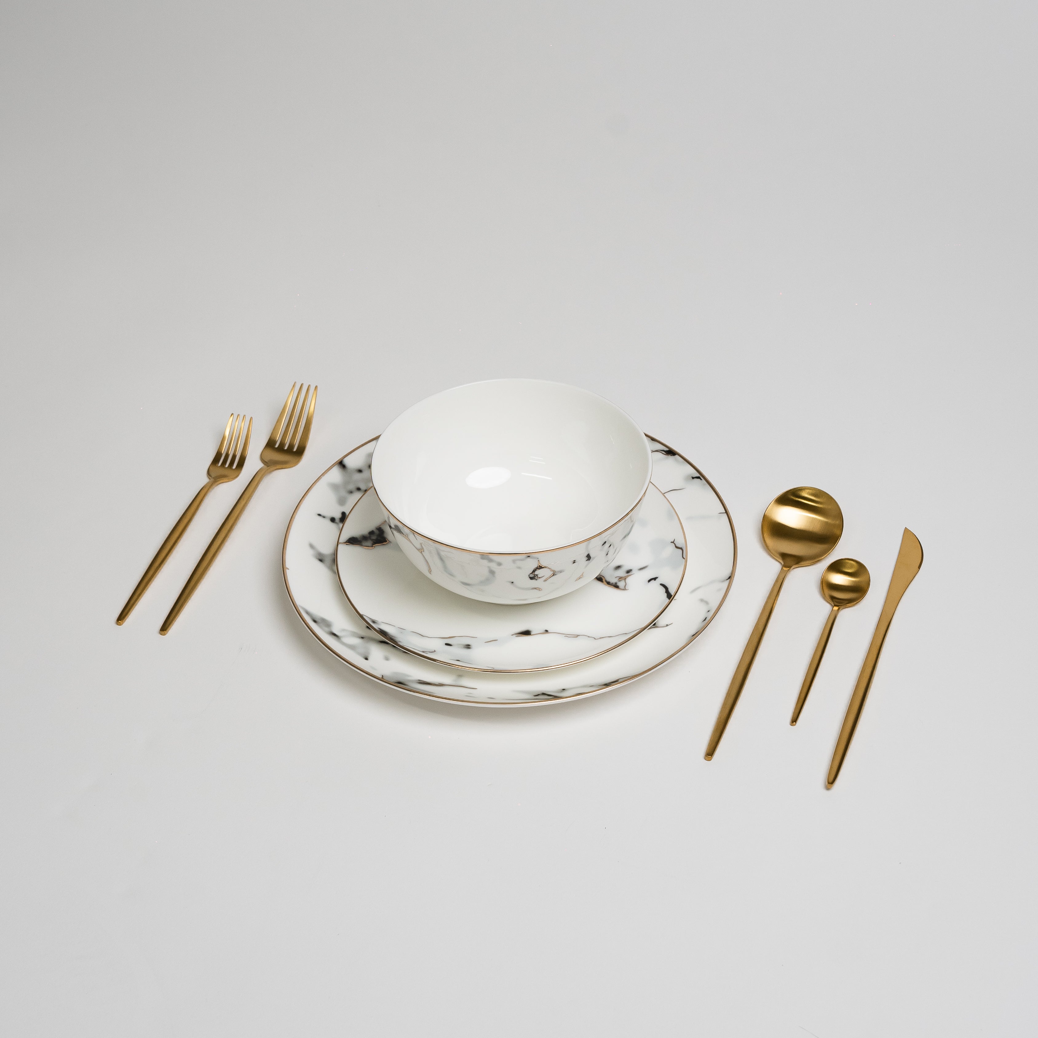 Alliance Grijs Marmeren Borden Set