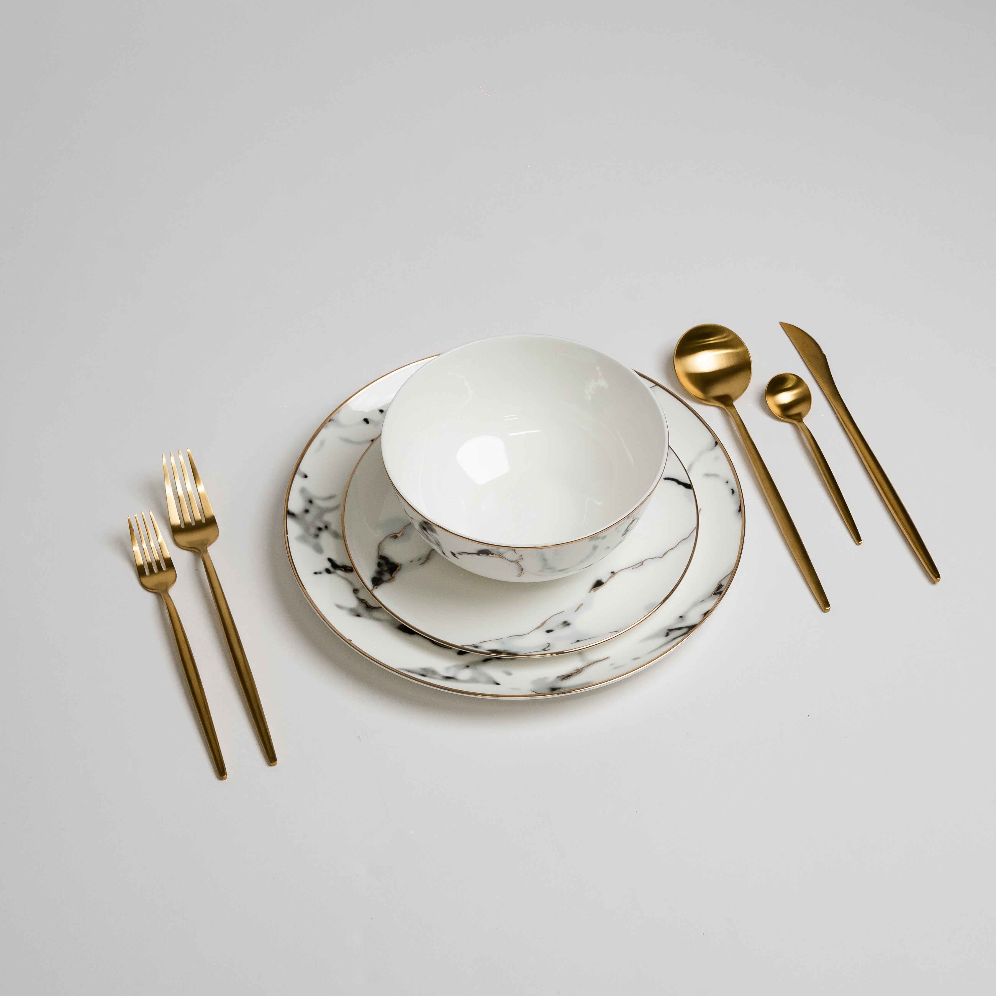 Alliance Grijs Marmeren Borden Set