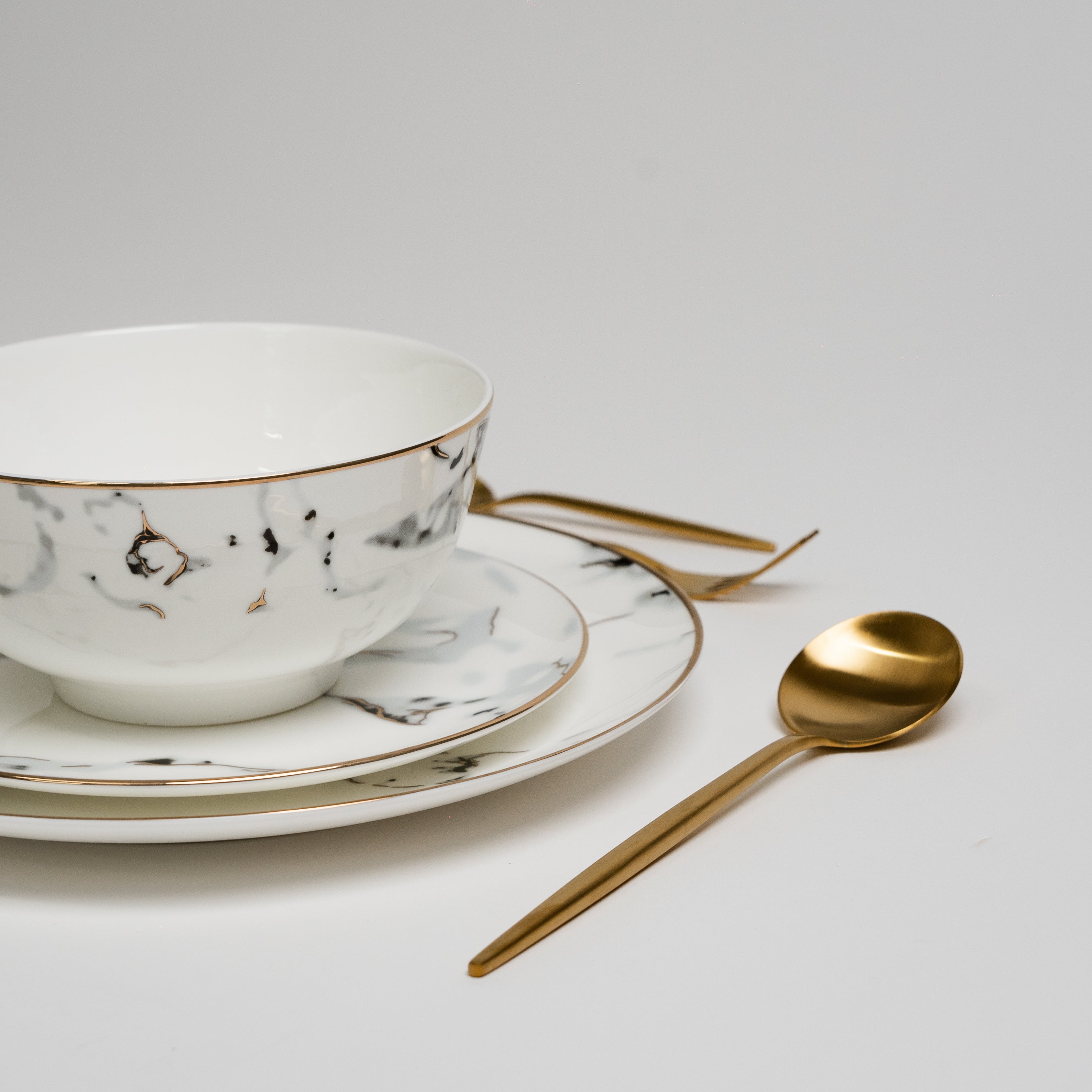Alliance Grijs Marmeren Borden Set