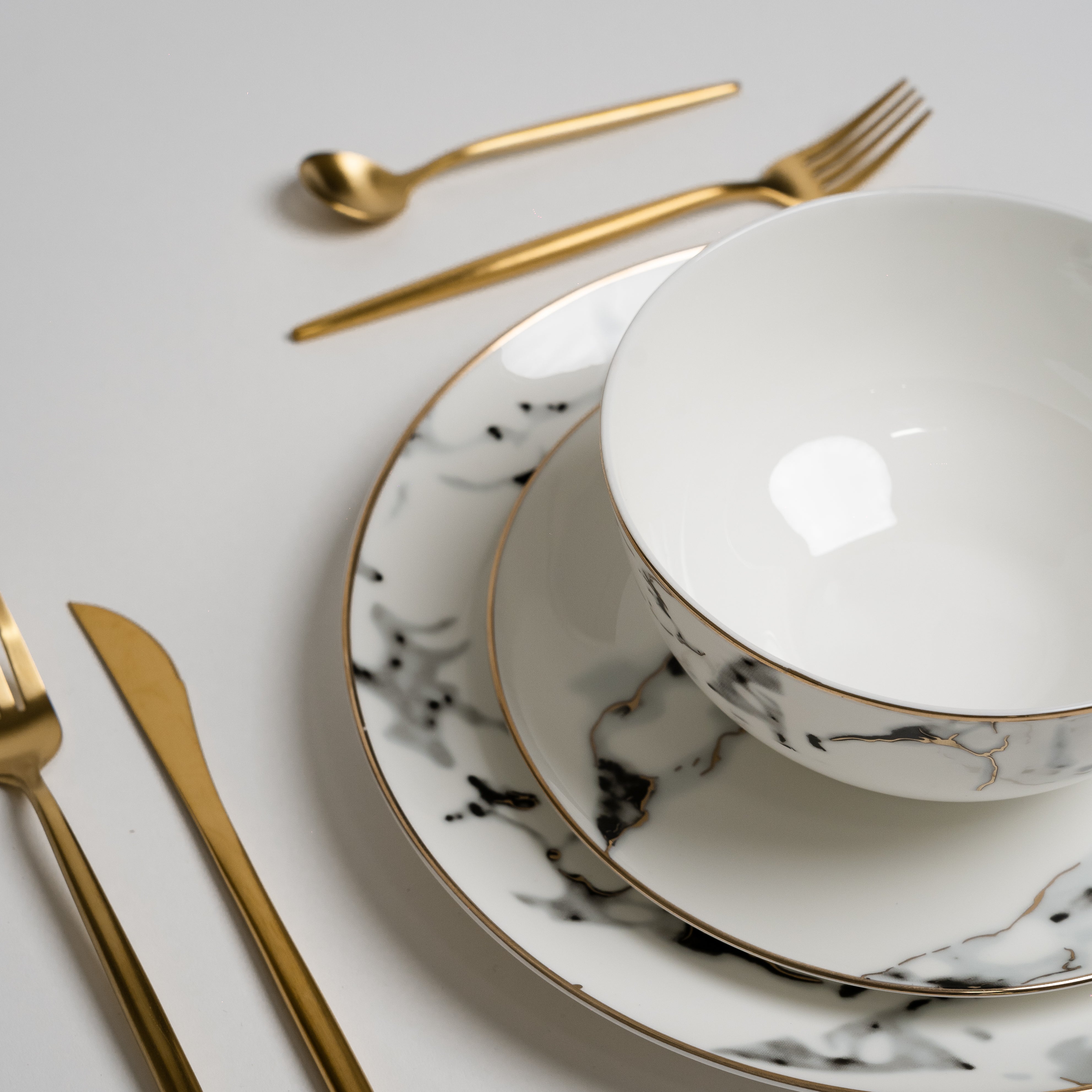 Alliance Grijs Marmeren Borden Set
