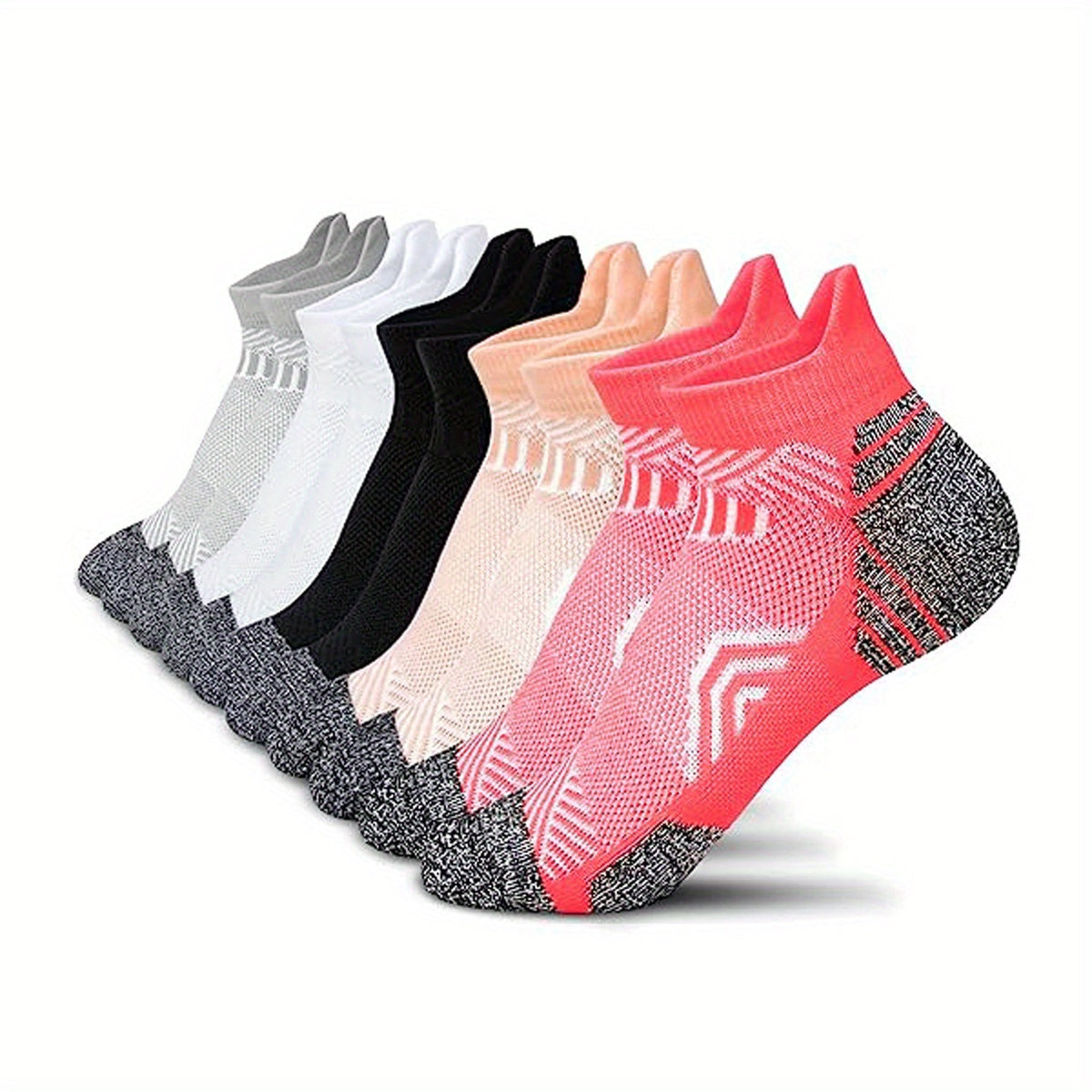 Dames Sokken – Compressie Sport Sokken van Ademend Materiaal, Set van 5 Paar voor Hardlopen en Casual Gebruik