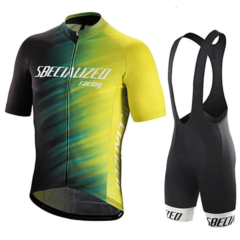 Velonex Heren Fietskleding Set Zomer - Ademende Wielertrui met Bib Shorts - Sneldrogende Wieleroutfit voor Racefiets en Mountainbike