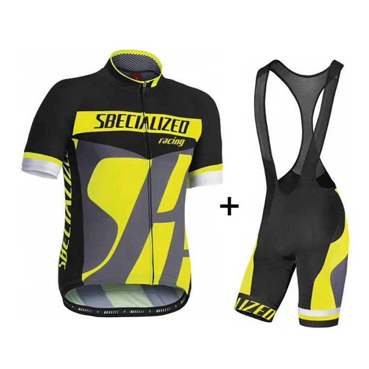 Velonex Heren Fietskleding Set Zomer - Ademende Wielertrui met Bib Shorts - Sneldrogende Wieleroutfit voor Racefiets en Mountainbike