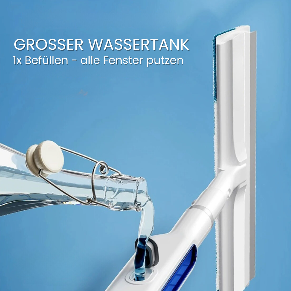 3-in-1 Draaibare Ramenreiniger met Telescoopsteel en Sprayfunctie