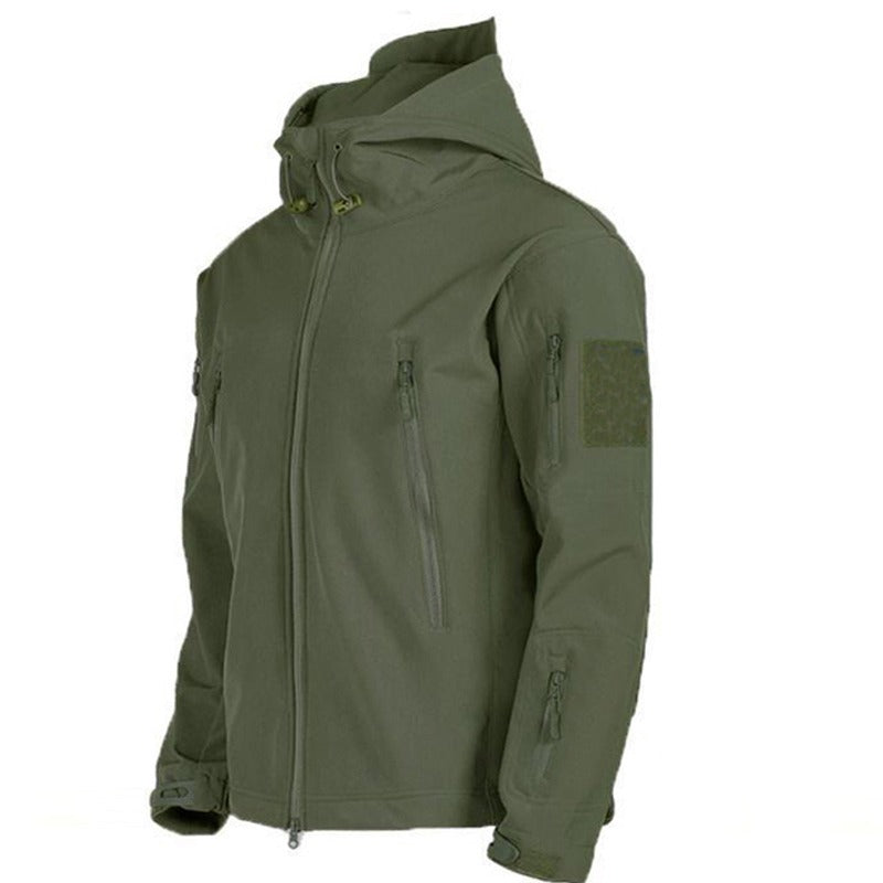 Northpeak Heren Outdoor Set - Gevoerde Winterjas met Capuchon en Cargobroek - Warme Tactische Outdoorkleding, Los of als Set in Khaki, Groen en Zwart