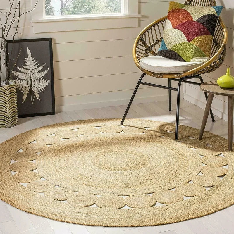 JuteNest - Stijlvol Jute Tapijt voor een Duurzaam Wooncomfort in je Huiskamer