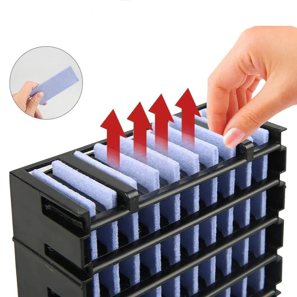 3-in-1 Luchtkoeler met Ventilator, Luchtbevochtiger en Luchtreiniger – Draagbaar, Stil & met LED-nachtlampje