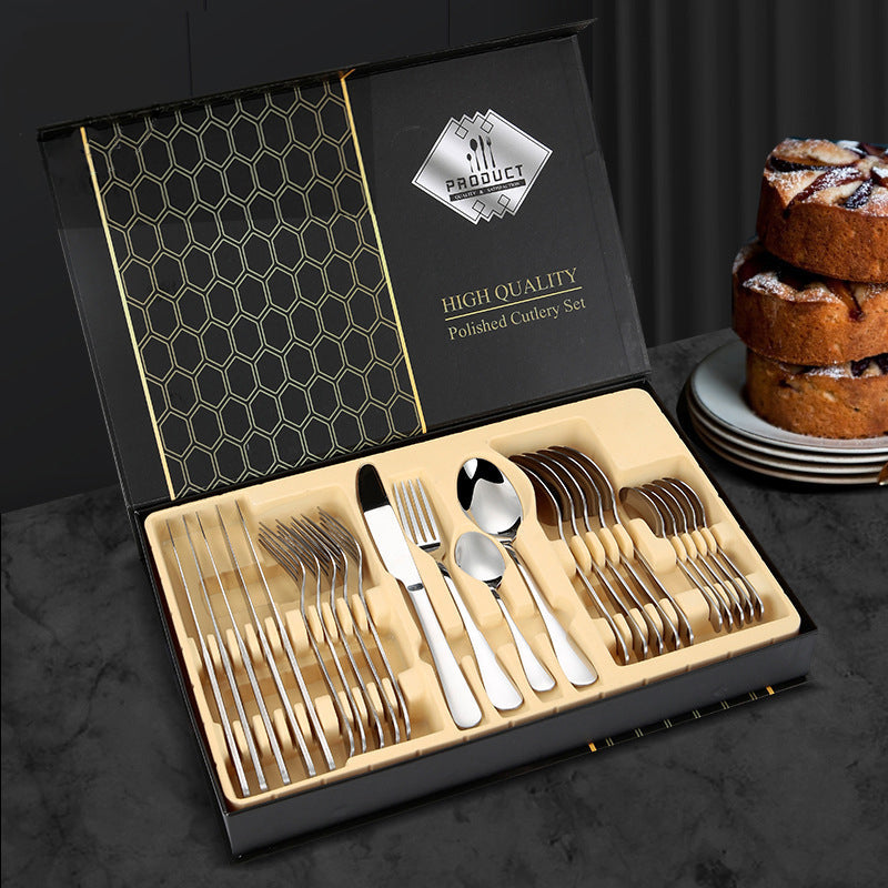 Beverly™ Bestek Dinerset | Luxe 24-Delige Tafelbestek Set voor 6 Personen