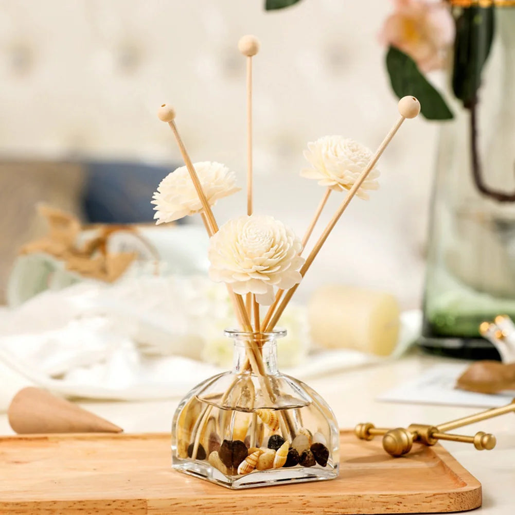 3x Bloemen Geurstokjes Rattan | Geur Diffuser Navulling | Vuurloze Aroma Decoratie Voor Thuis