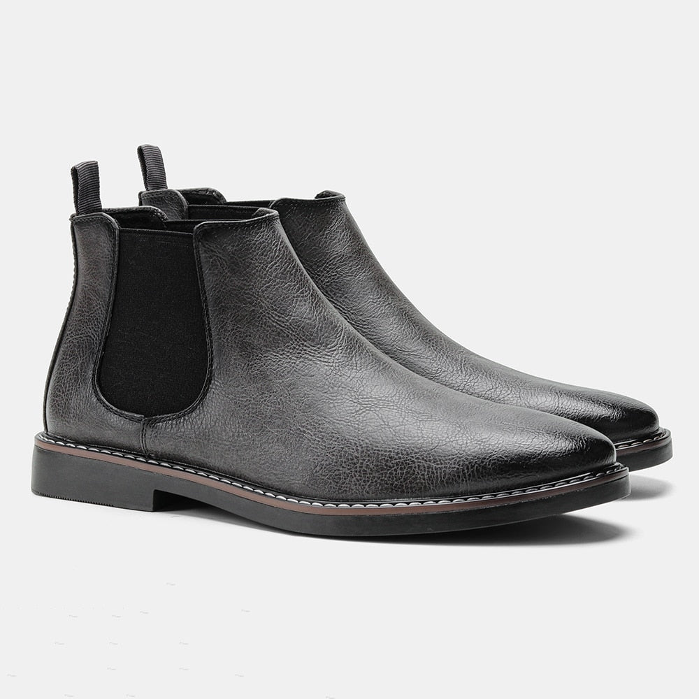 Heren Chelsea Laarzen met Elastische Zijpanelen – Comfortabele en Stijlvolle Boots voor Casual en Formele Gelegenheden