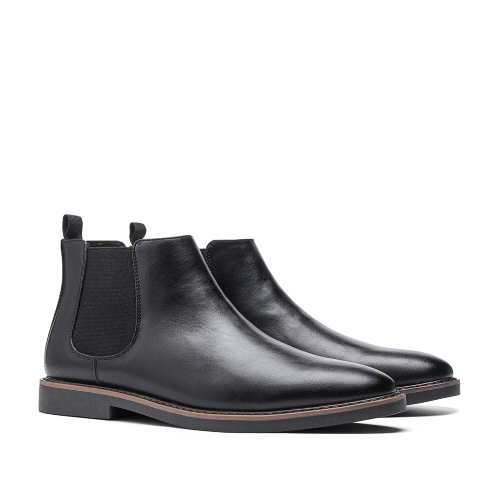 Heren Chelsea Laarzen met Elastische Zijpanelen – Comfortabele en Stijlvolle Boots voor Casual en Formele Gelegenheden