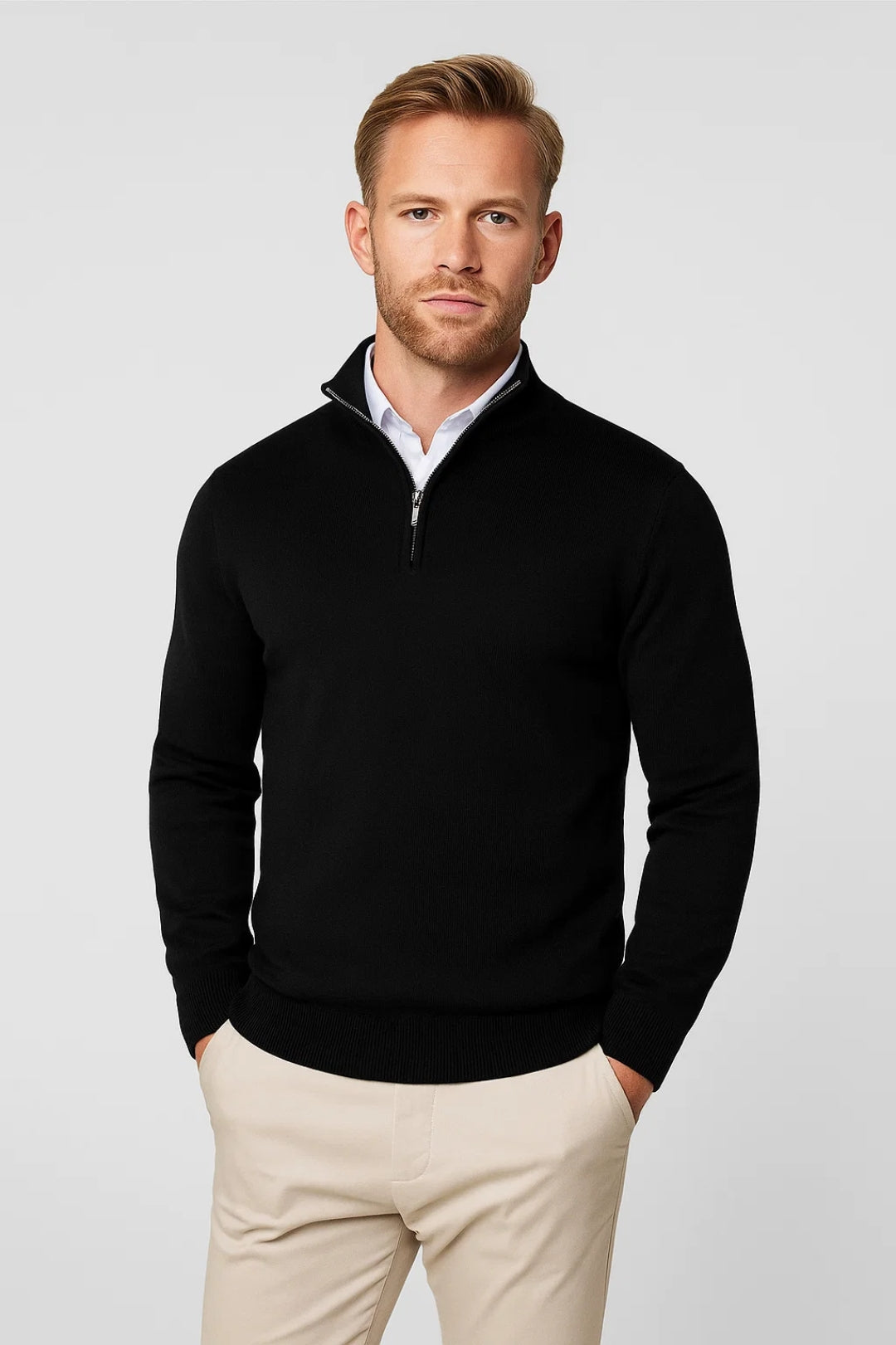 Trui Heren | Ritskraag | Half Zip | Winter | Comfortabele pasvorm | Ideaal voor koude dagen