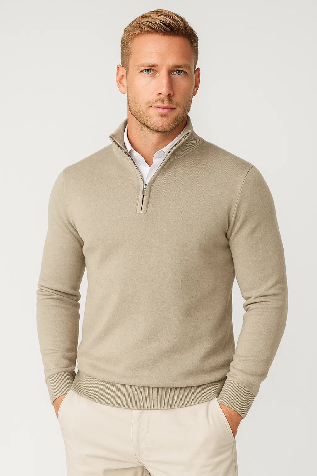 Trui Heren | Ritskraag | Half Zip | Winter | Comfortabele pasvorm | Ideaal voor koude dagen