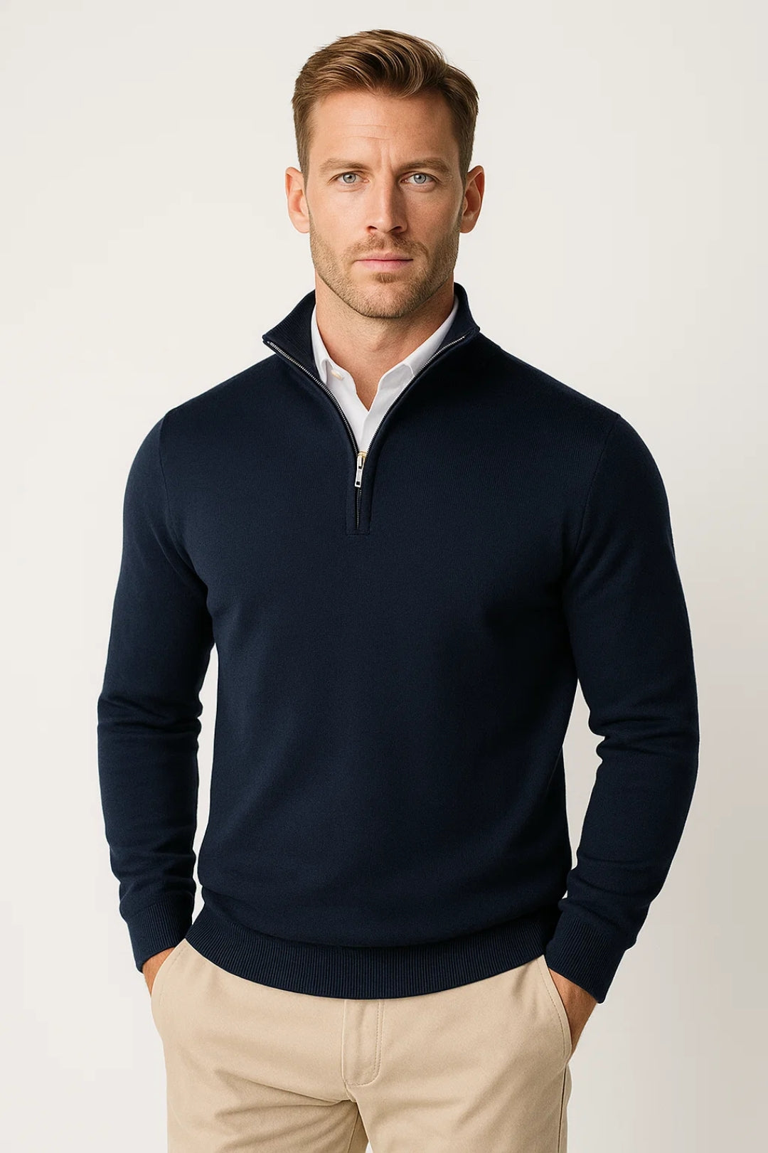 Trui Heren | Ritskraag | Half Zip | Winter | Comfortabele pasvorm | Ideaal voor koude dagen