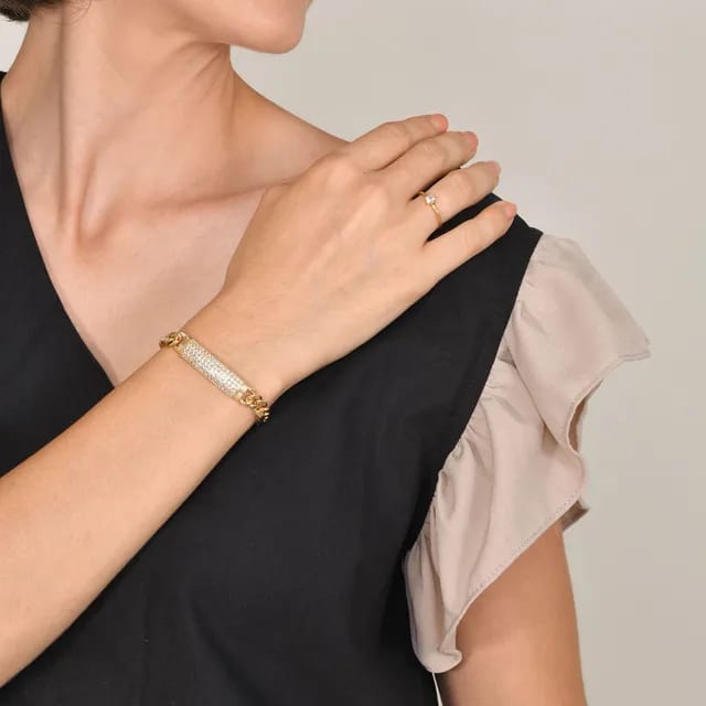 Jessica armband | Gouden sieraad met fonkelende stenen