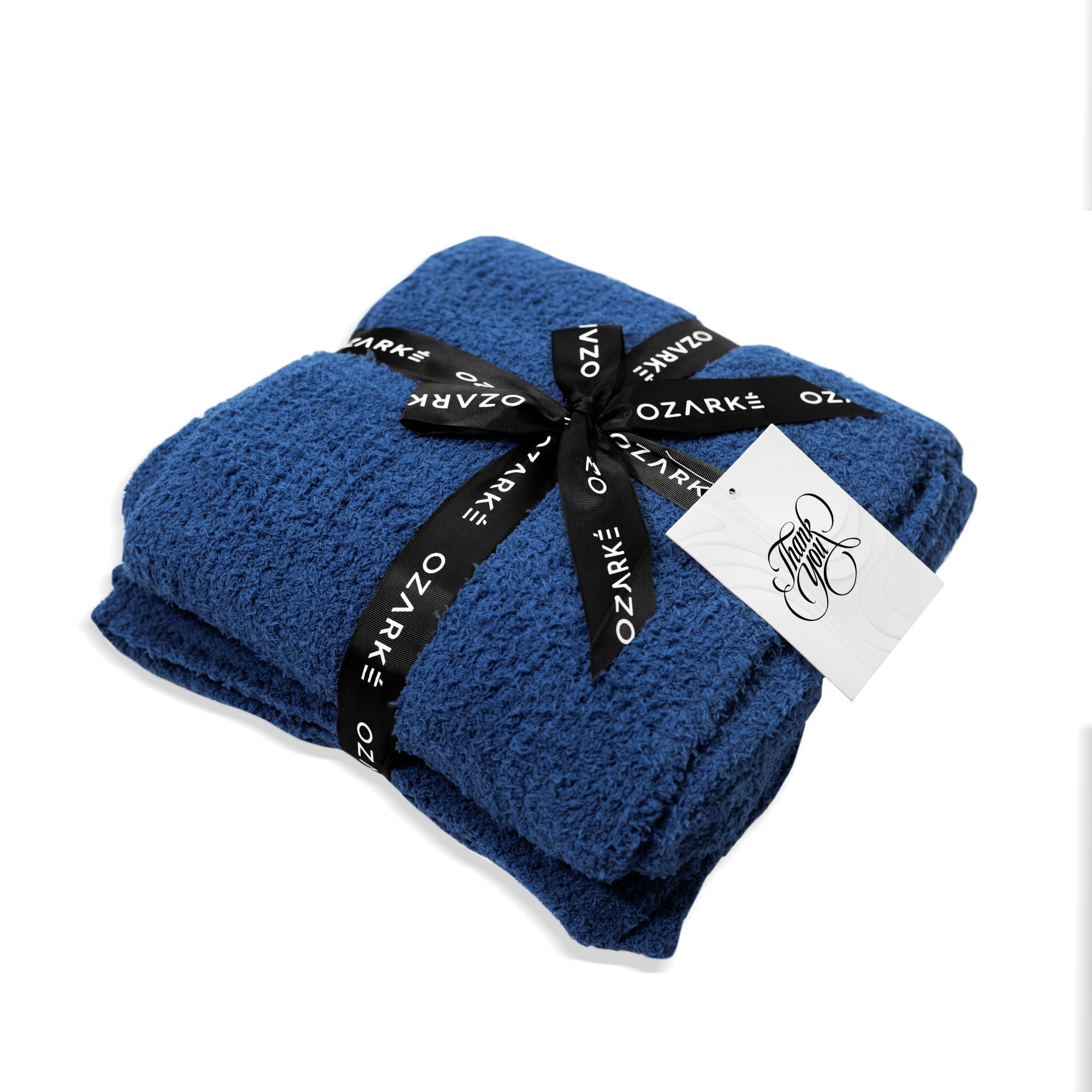 Luxurious Ribbed-Edge Throw Blanket -Comfortabel en Stijlvol Dekentje