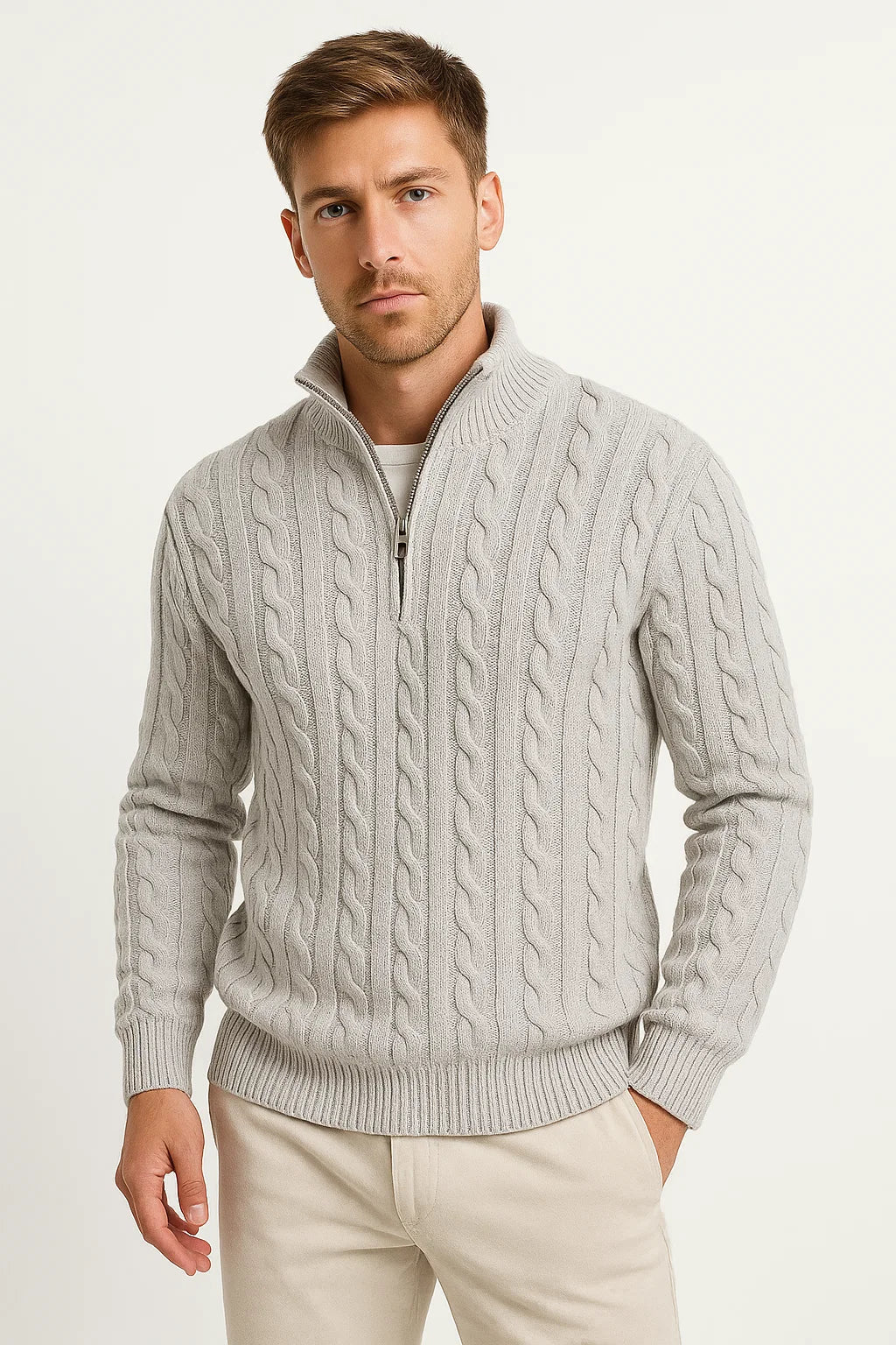 Steef | Elegante kwartritssluiting Trui