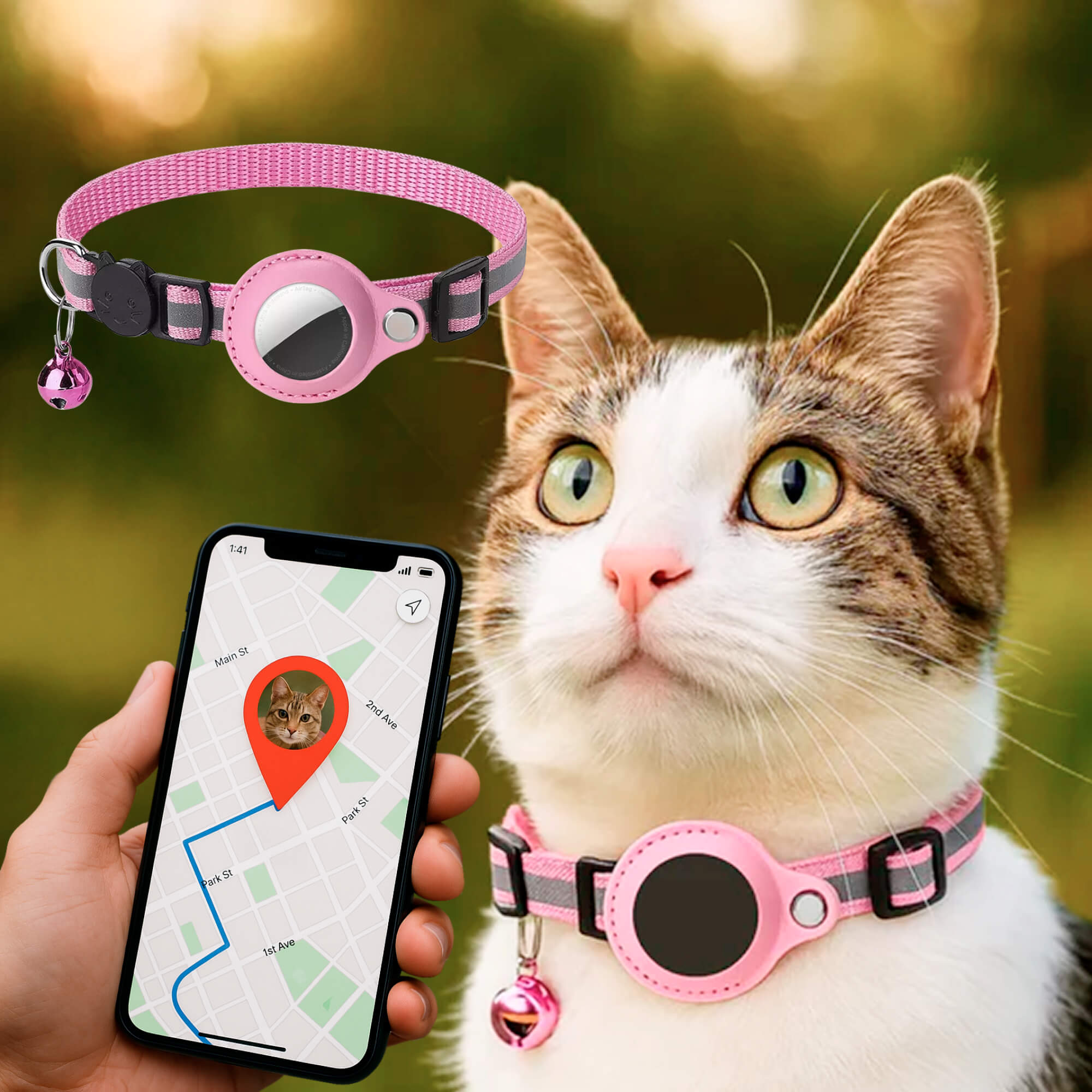 CATGUARD – GPS Halsband voor Katten met Reflecterend Design