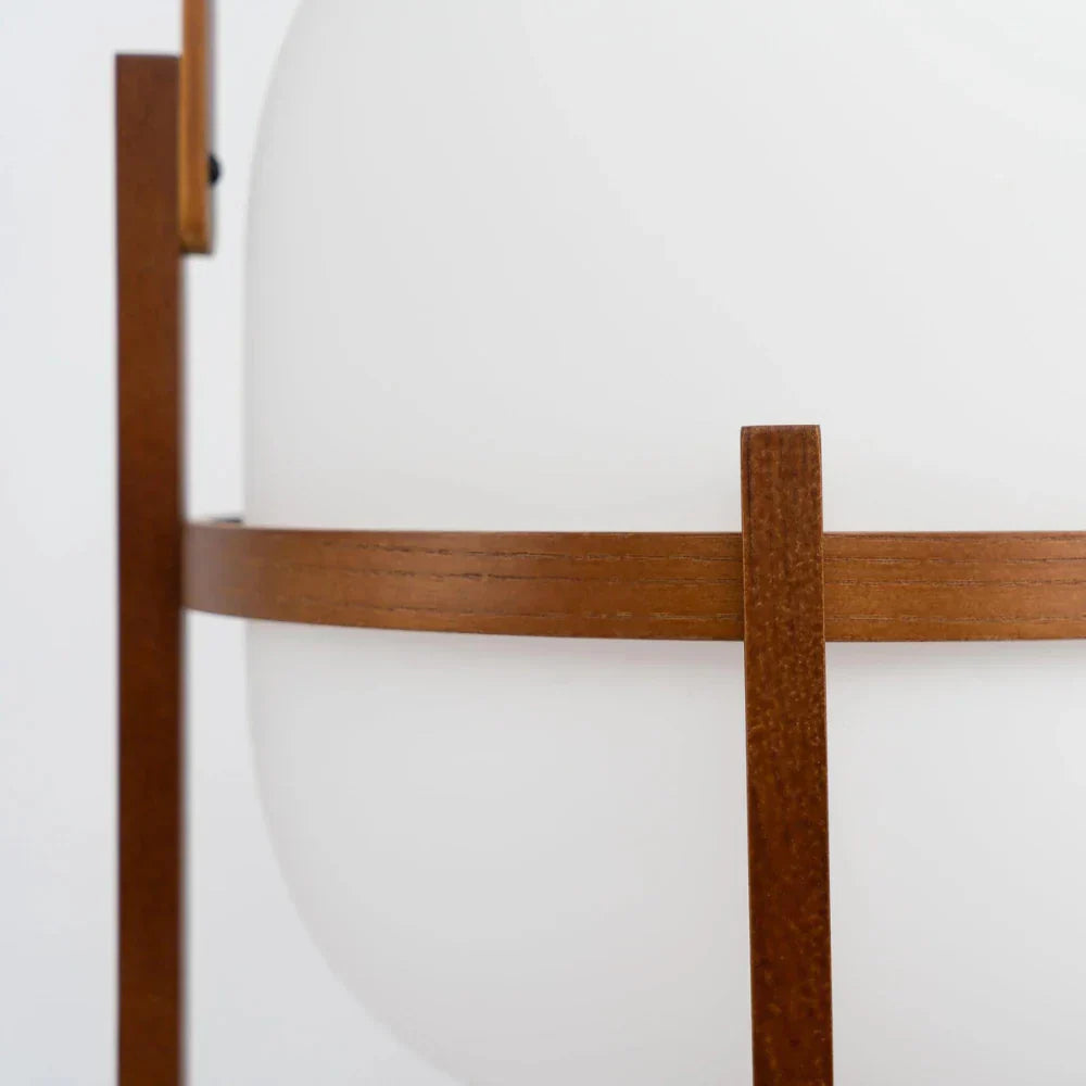 Japandi Tafellamp – Draagbare Glazen Lantaarnlamp voor Sfeervolle Verlichting