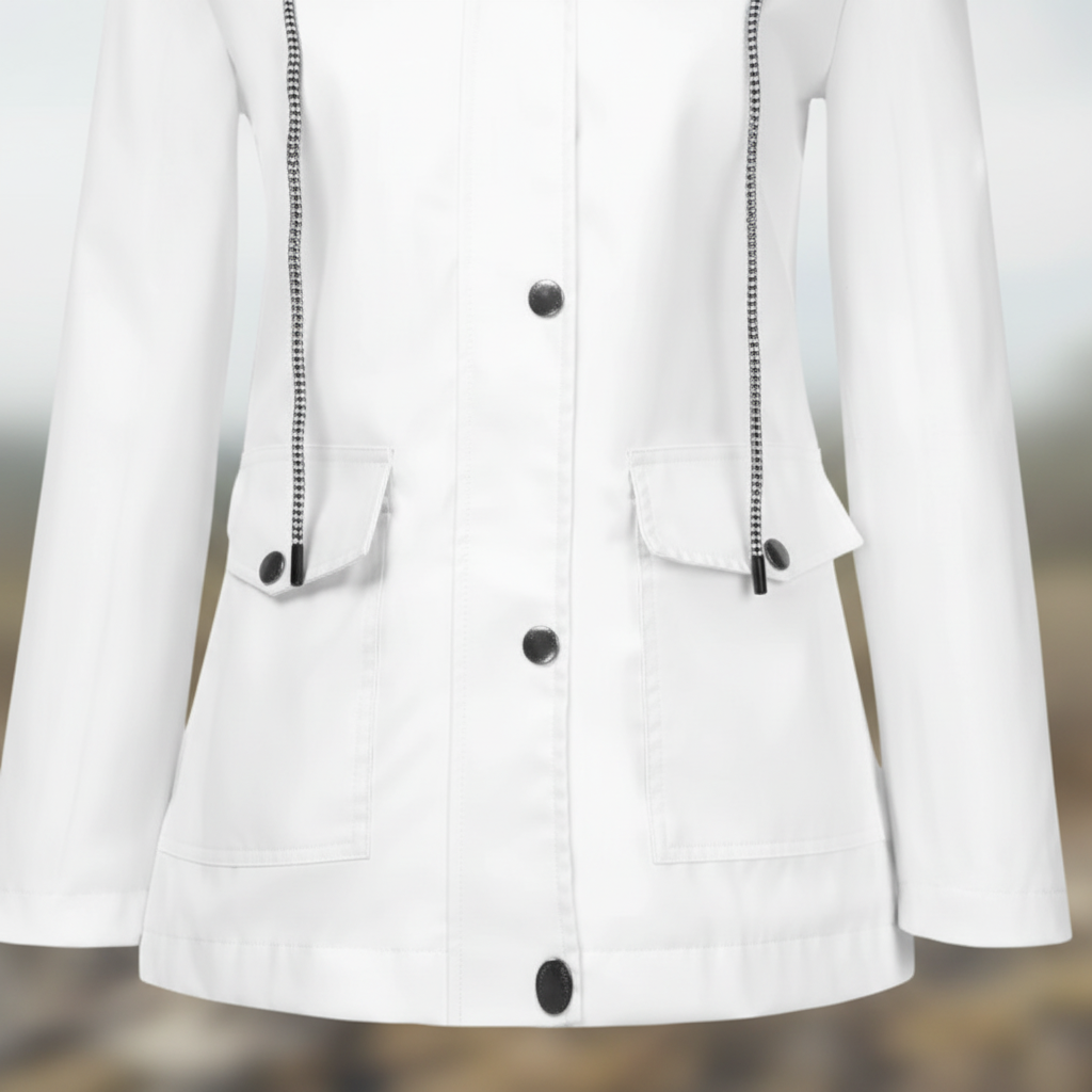 Noora Damesjas met Capuchon - Lichte Overgangsjas met Gestreepte Voering en Steekzakken - Casual Herfstjas voor Dames in 10 Kleuren