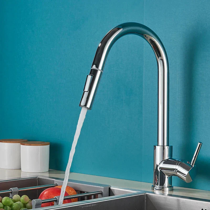 Uittrekbare Keukenkraan met 360° Draaibare Uitloop – Mengkraan voor Moderne Keuken