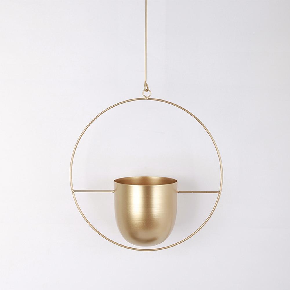 Plant&Tuin | Moderne Minimalistische Plantenhanger van IJzer met Aanpasbare Hangketting – Perfect voor Muurdecoratie