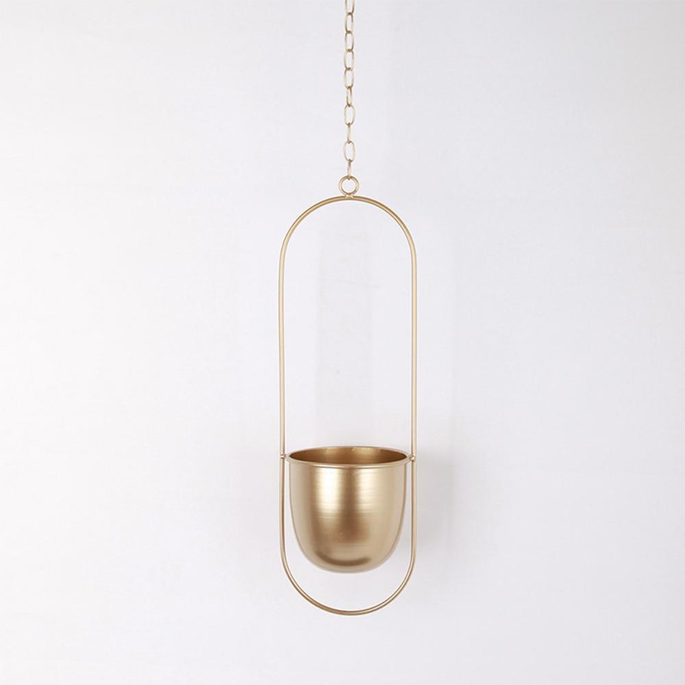 Plant&Tuin | Moderne Minimalistische Plantenhanger van IJzer met Aanpasbare Hangketting – Perfect voor Muurdecoratie