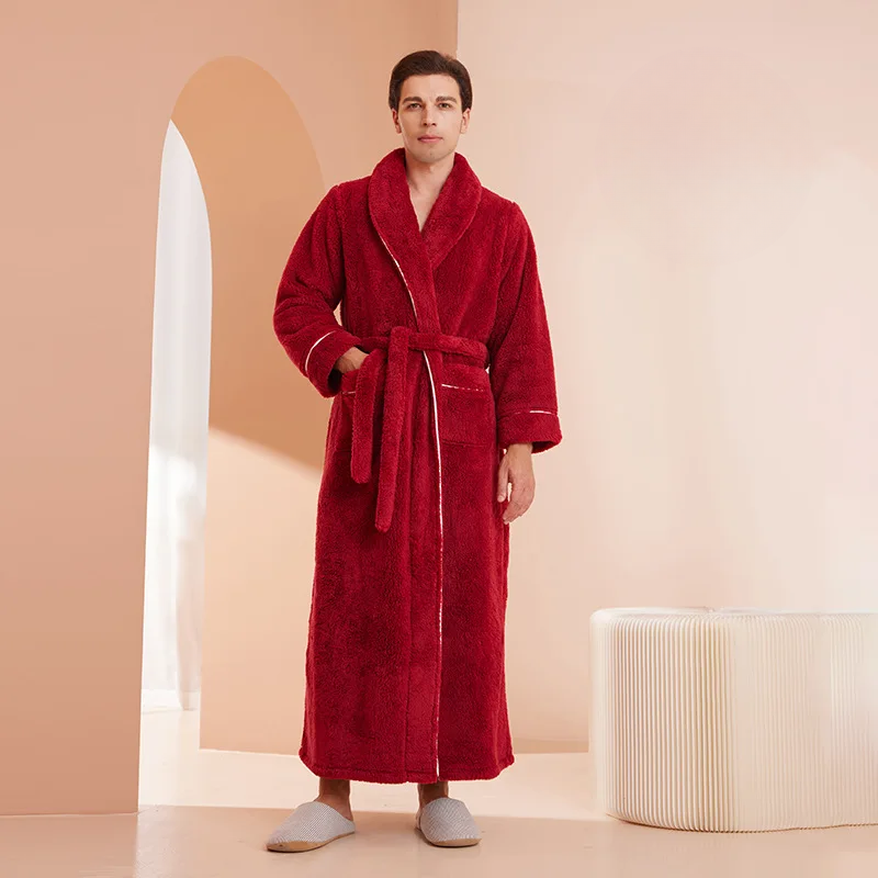 Calmora Badjas met Ceintuur voor Dames en Heren - Zachte Ochtendjas met Sjaalkraag en Lange Mouwen - Warme Kamerjas in 9 Kleuren, Maat S tot 2XL
