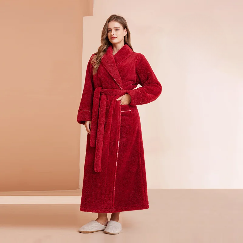 Calmora Badjas met Ceintuur voor Dames en Heren - Zachte Ochtendjas met Sjaalkraag en Lange Mouwen - Warme Kamerjas in 9 Kleuren, Maat S tot 2XL