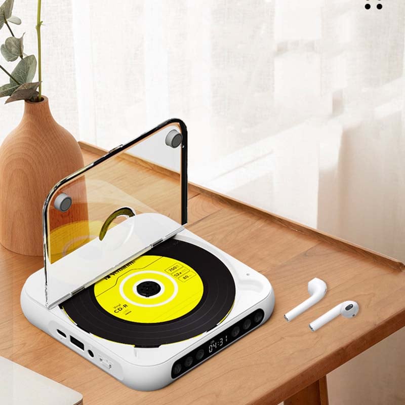 Navando Draagbare CD-Speler met Bluetooth - Compact en Licht, voor CD, CD-R, CD-RW en MP3 - Oplaadbaar via USB-C, met 3,5 mm Aansluiting