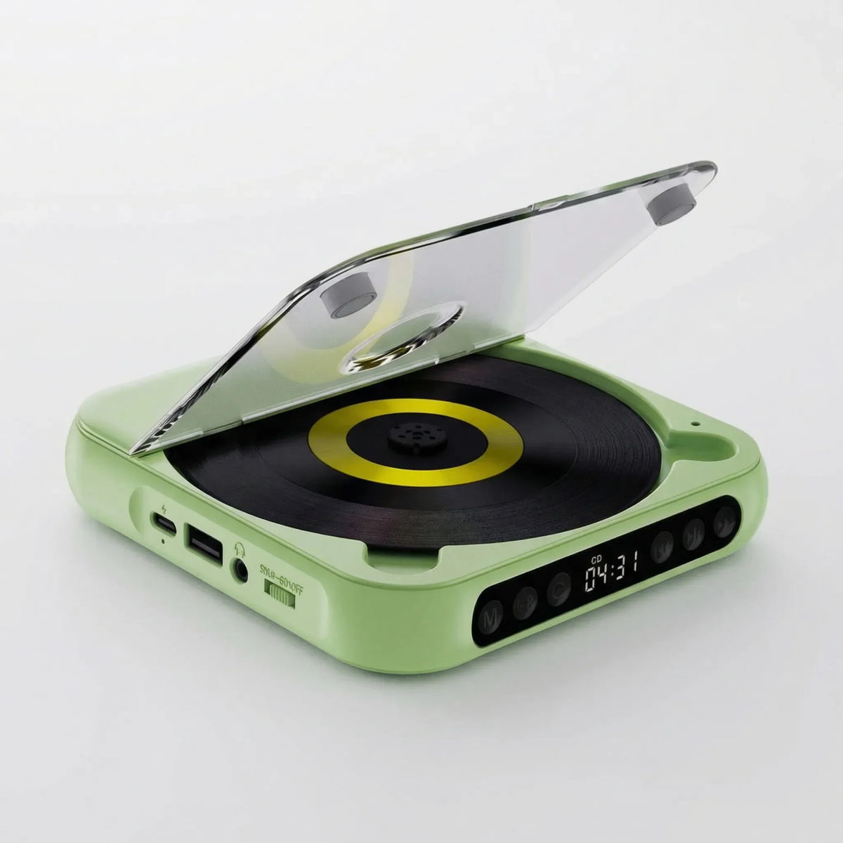 Navando Draagbare CD-Speler met Bluetooth - Compact en Licht, voor CD, CD-R, CD-RW en MP3 - Oplaadbaar via USB-C, met 3,5 mm Aansluiting