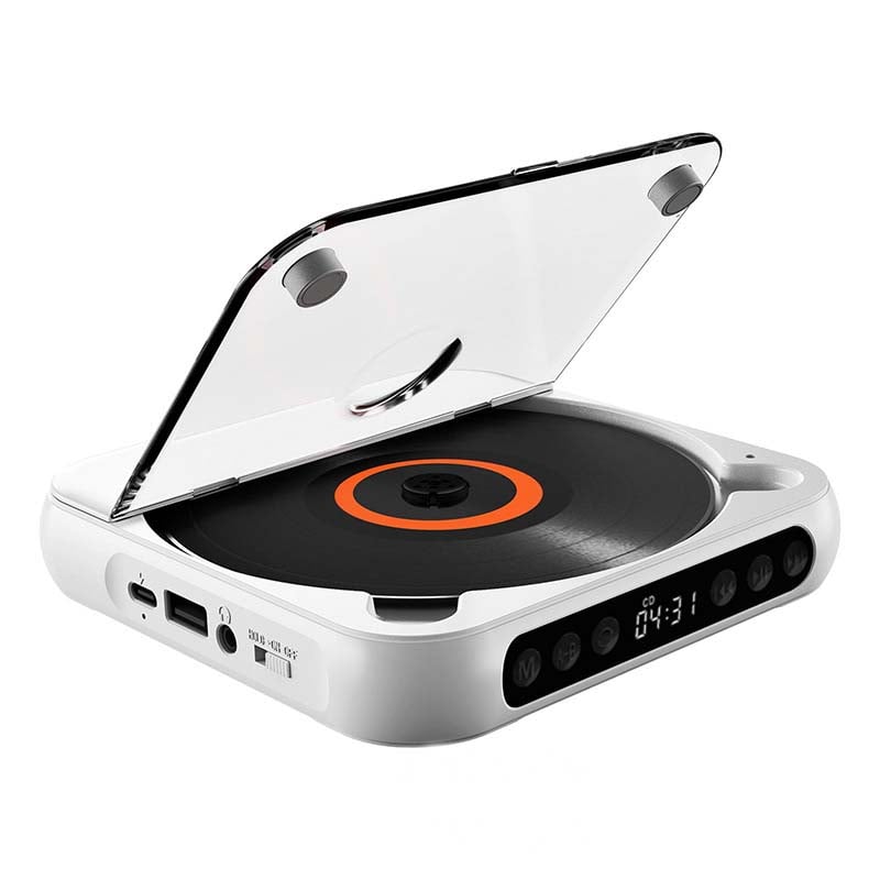 Navando Draagbare CD-Speler met Bluetooth - Compact en Licht, voor CD, CD-R, CD-RW en MP3 - Oplaadbaar via USB-C, met 3,5 mm Aansluiting